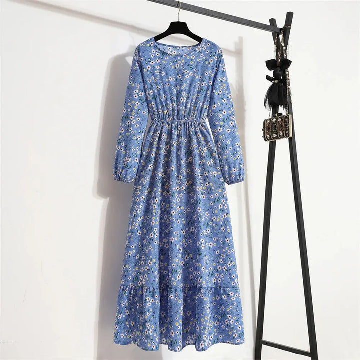 Valantomode | Beautiful Long Summer Dress with Floral Print for Women