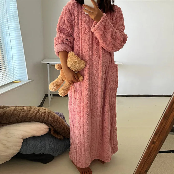 Valantomode | Cozy Fleece Teddy Robe for Ultimate Comfort and Warmth