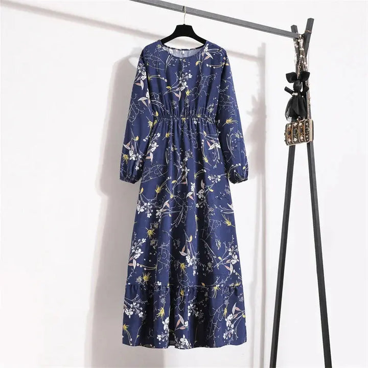 Valantomode | Beautiful Long Summer Dress with Floral Print for Women