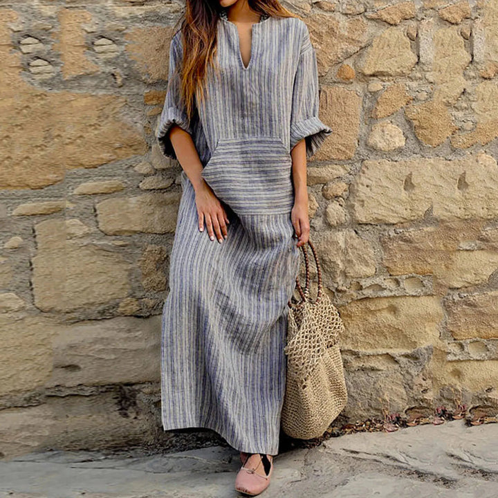 Valantomode | Maxi Dress with Stripes