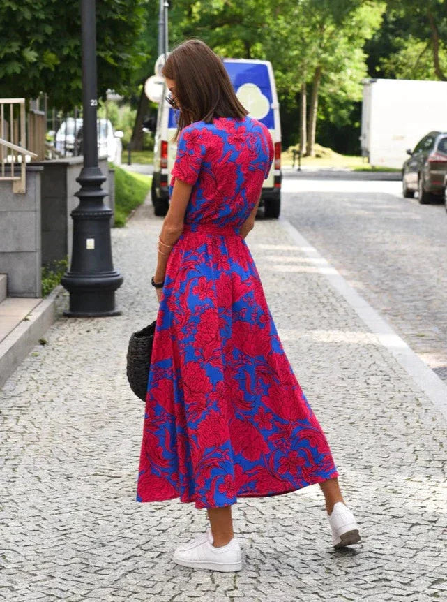 Valantomode | Floral Wrap Dress for Effortless Style and Elegance