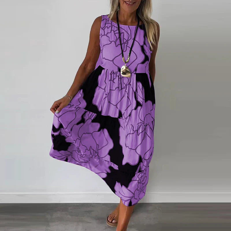 Valantomode | Maxi Dress - Sleeveless Design