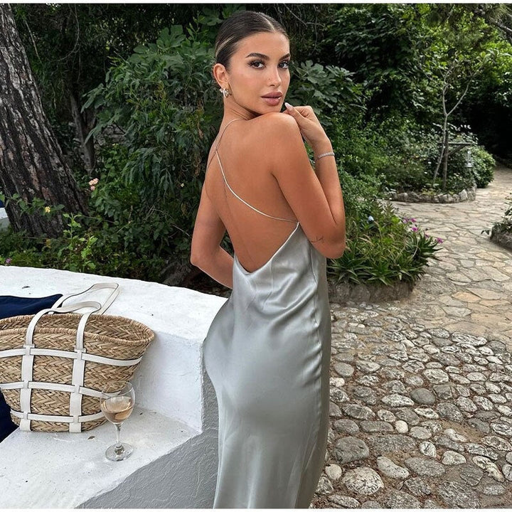 Valantomode | Chic Open Back Elegant Dress for Stunning Style
