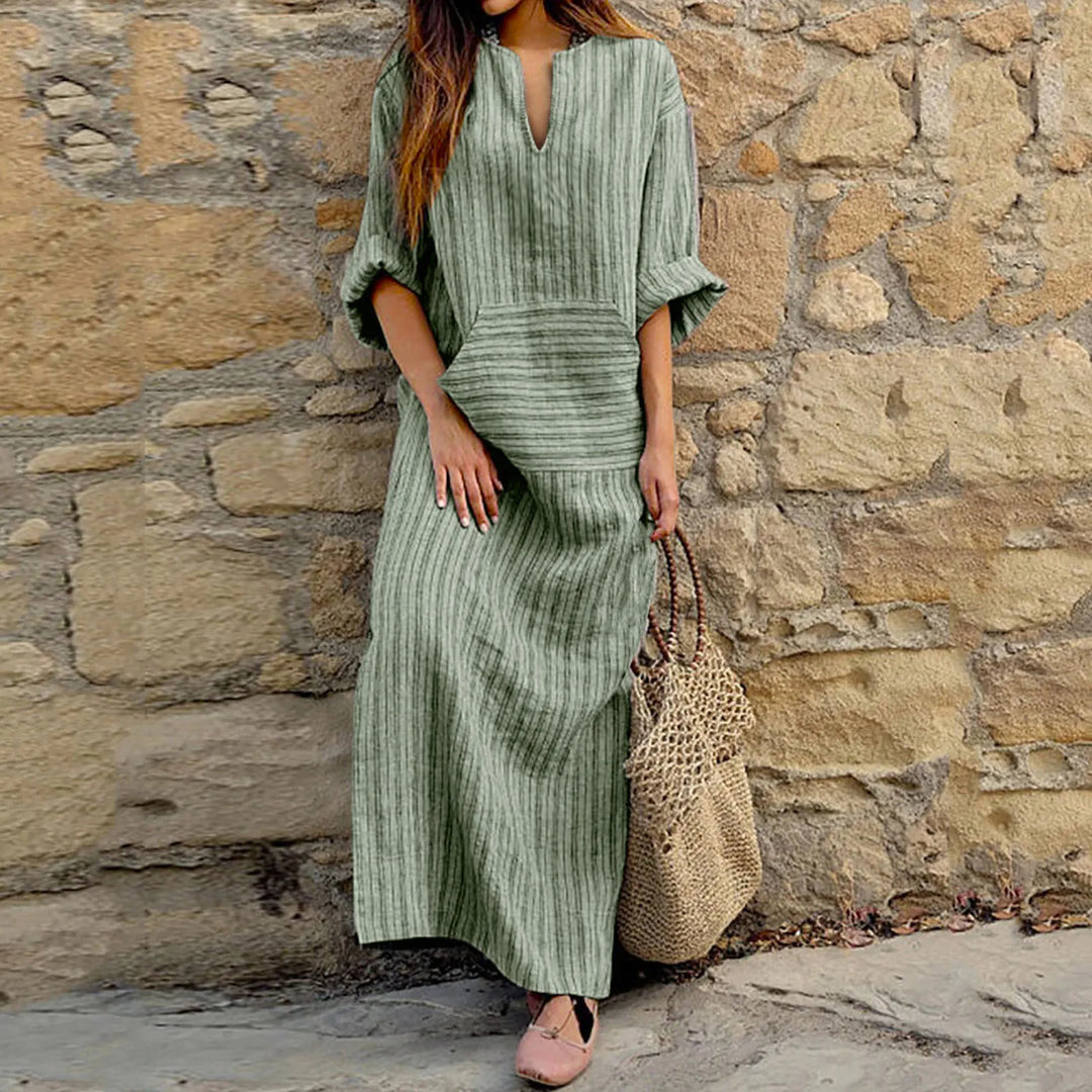 Valantomode | Maxi Dress with Stripes