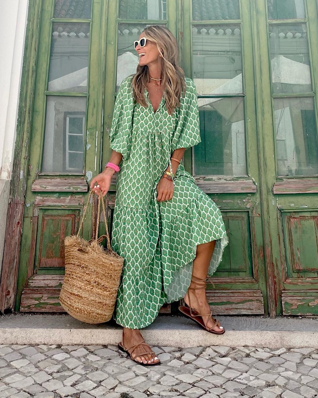 Valantomode | Chic Geometric Maxi Skirt for Stylish Women