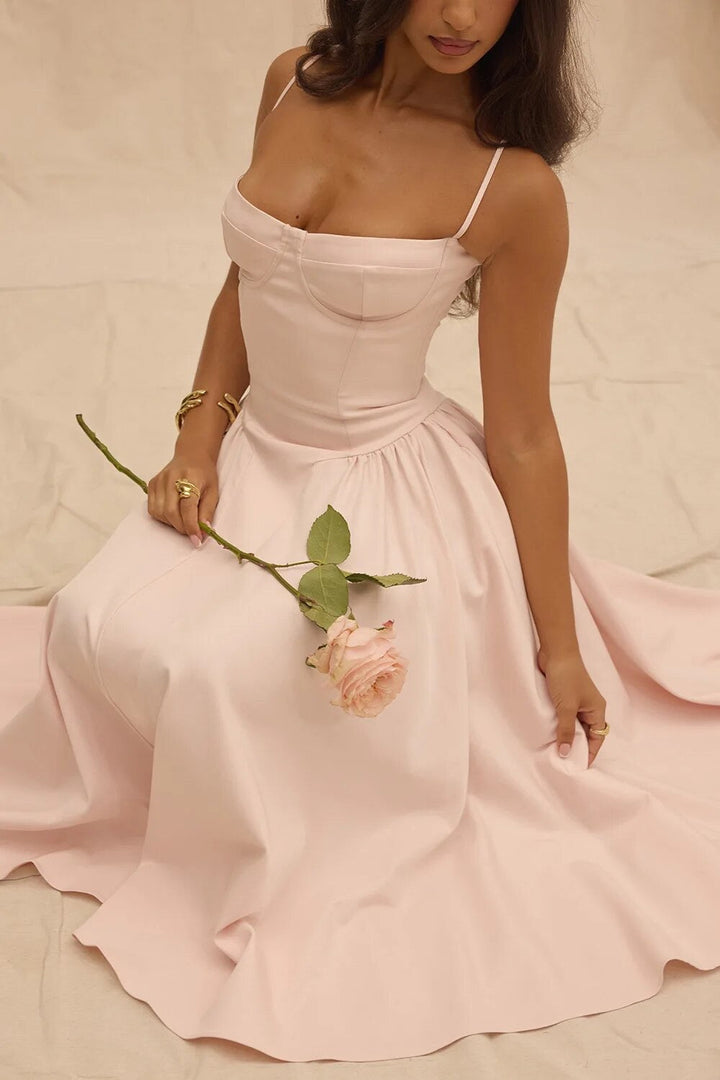 Valantomode | Corset-Style Dress with Flared Skirt for Elegant Looks