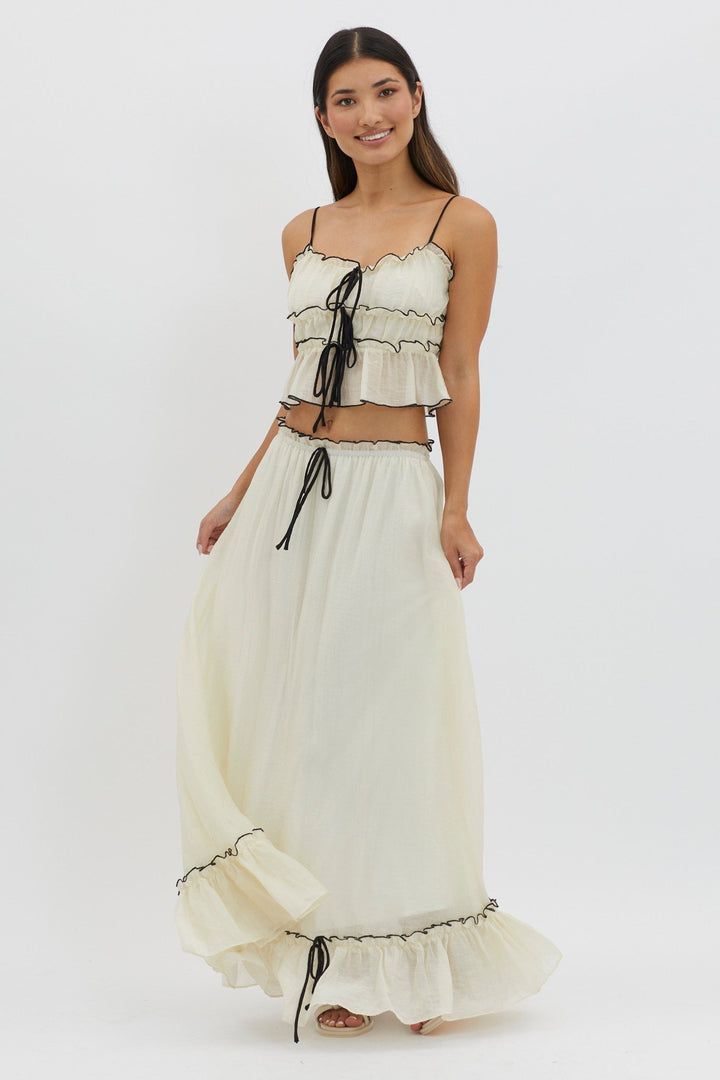 Valantomode | Ruffled Two-Piece Summer Set for Stylish Days