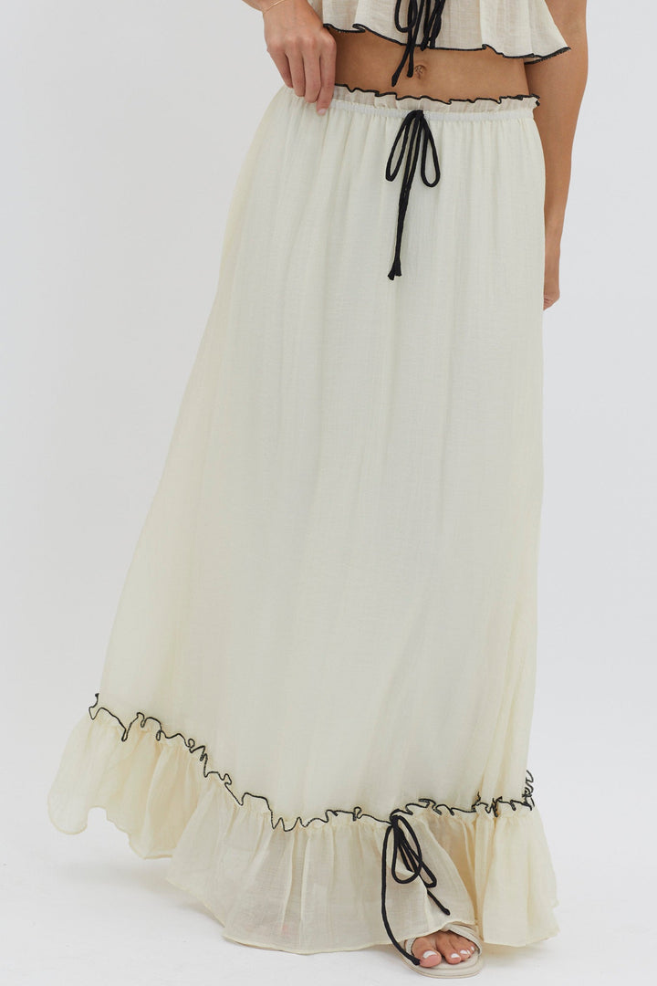 Valantomode | Ruffled Two-Piece Summer Set for Stylish Days