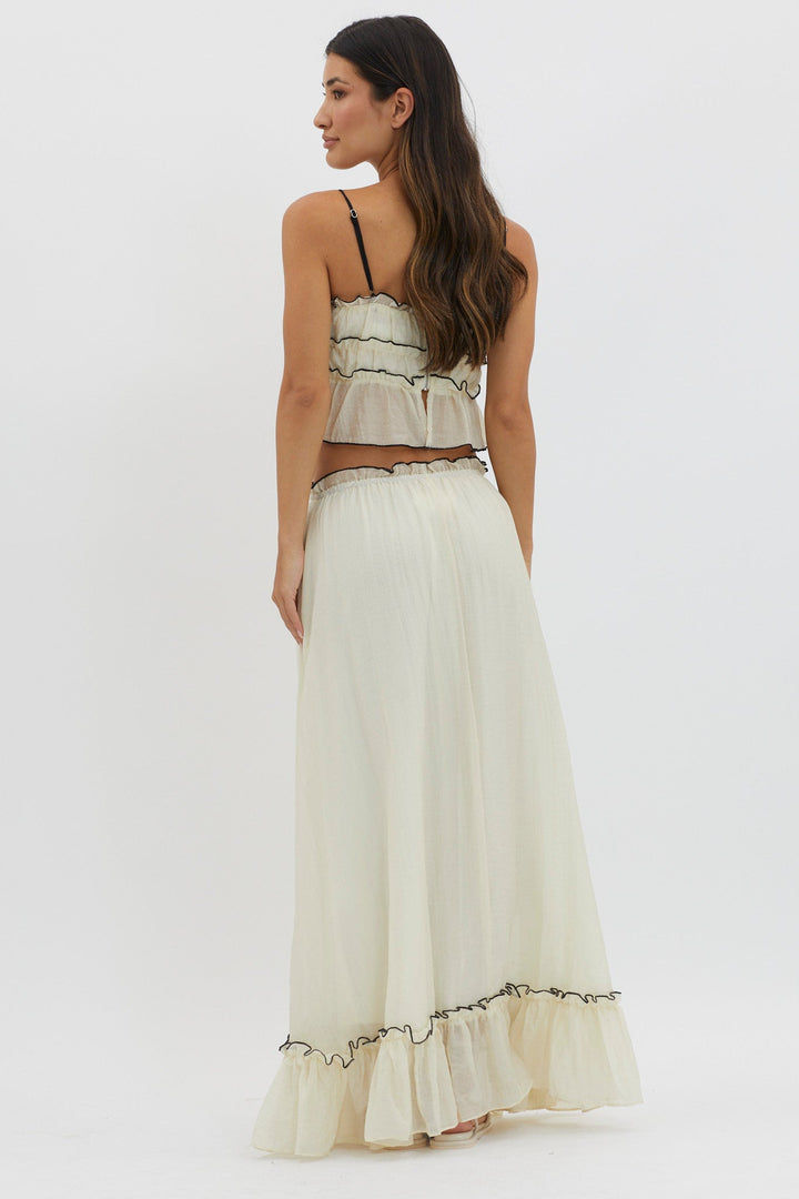 Valantomode | Ruffled Two-Piece Summer Set for Stylish Days