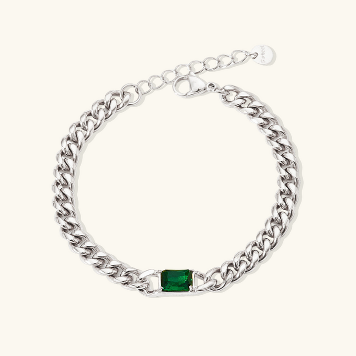 Valantomode | Gold Plated Single Stone Bracelet for Women