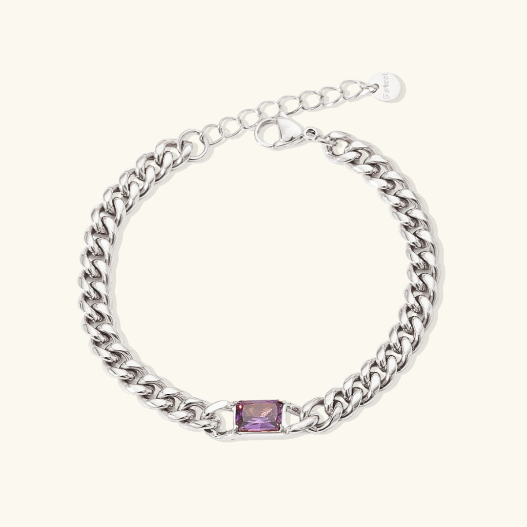 Valantomode | Gold Plated Single Stone Bracelet for Women