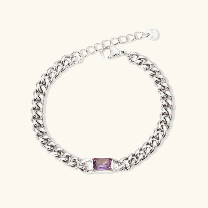Valantomode | Gold Plated Single Stone Bracelet for Women