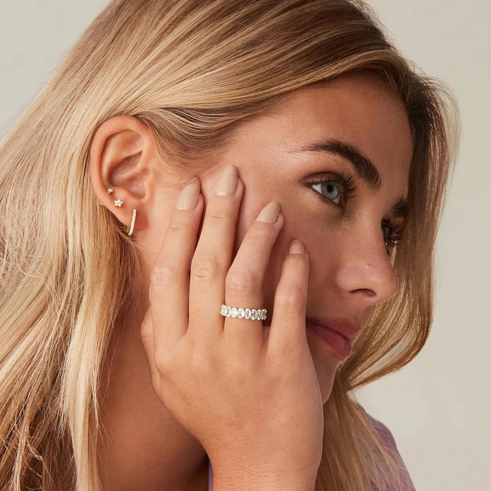 Valantomode | Gold Plated AAAA Diamond Simulant Ring for Women