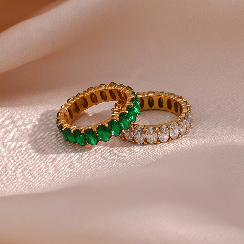 Valantomode | Gold Plated AAAA Diamond Simulant Ring for Women