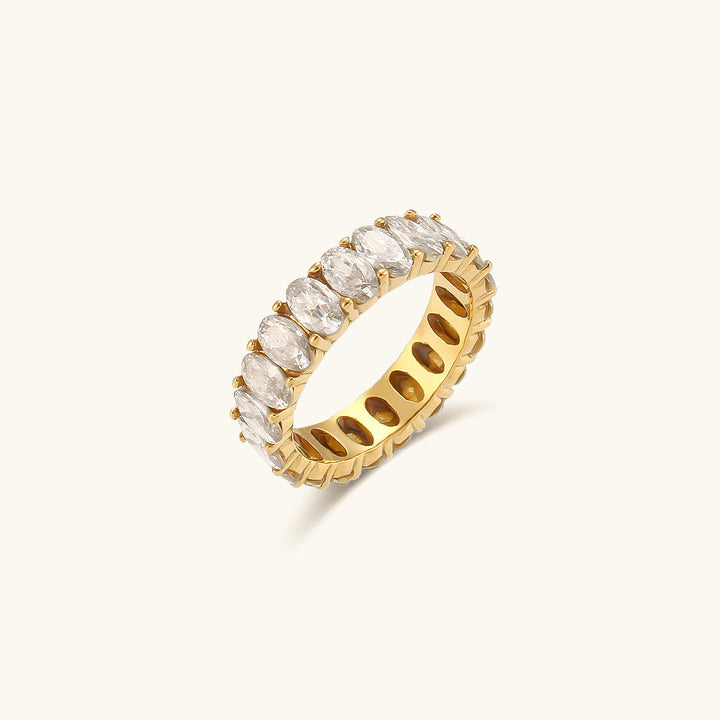 Valantomode | Gold Plated AAAA Diamond Simulant Ring for Women