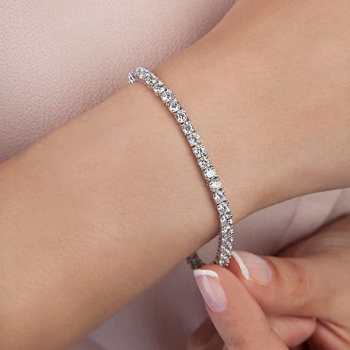 Valantomode | Gold Plated Radiant Tennis Bracelet for Women
