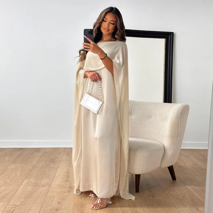 Valantomode | Elegant Long Satin Dress for Women for Formal Events