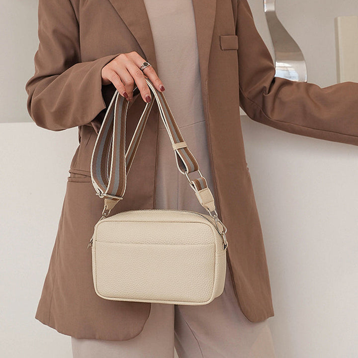 Valantomode | Aura Kinetic Sentry – Compact Executive Shoulder Bag with Contrast Statement Strap