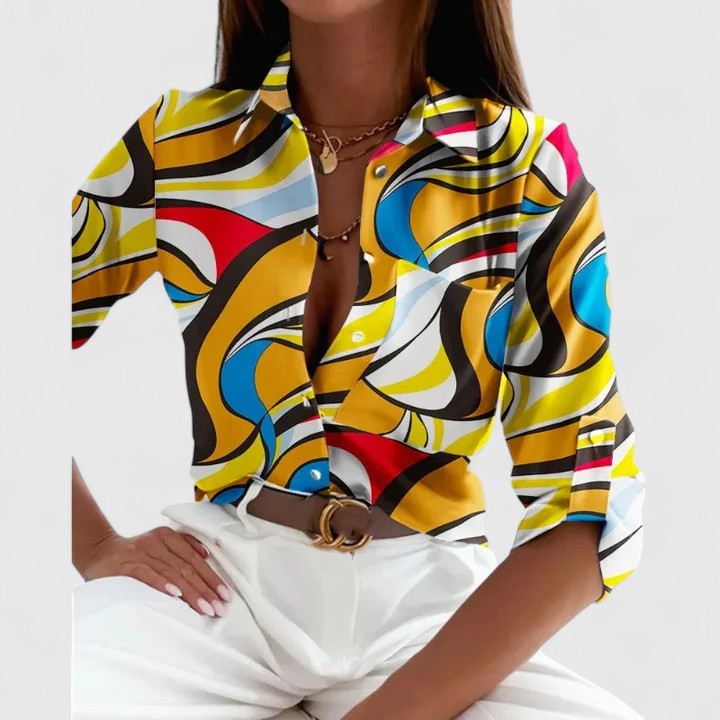 Valantomode | Blouse with Elegant Long Sleeves