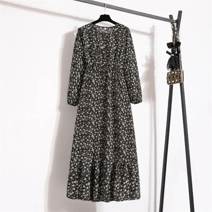 Valantomode | Beautiful Long Summer Dress with Floral Print for Women