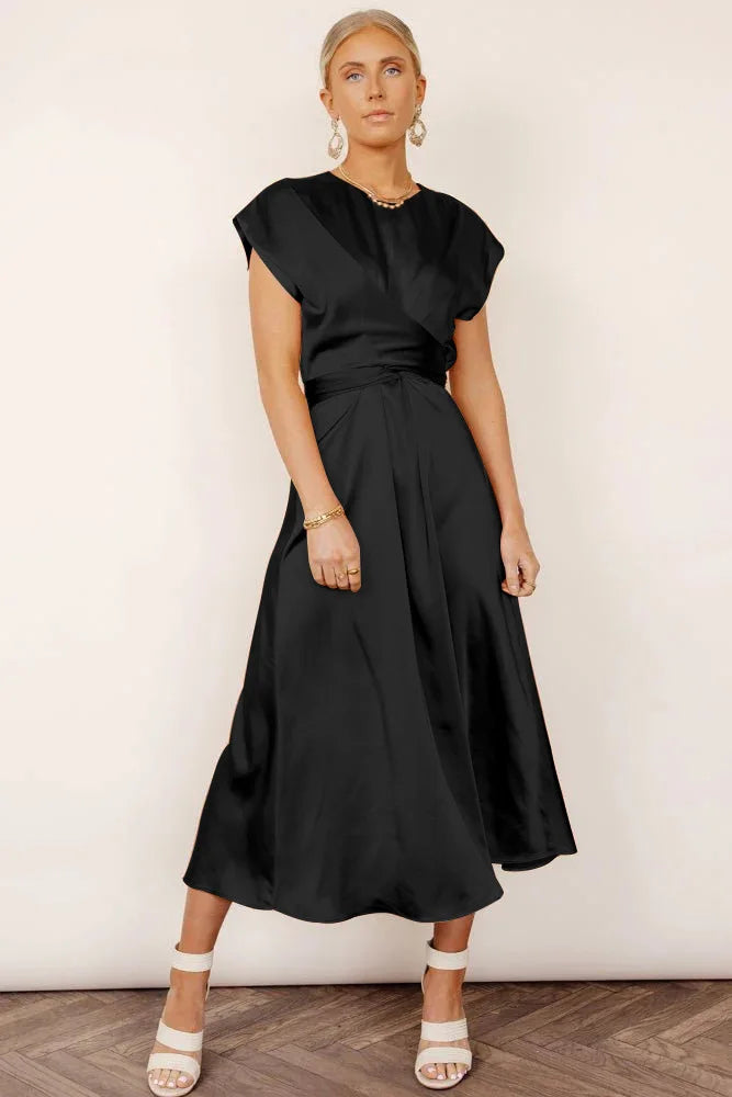 Valantomode | Chic Satin Dress for Women's Night Out and Special Events