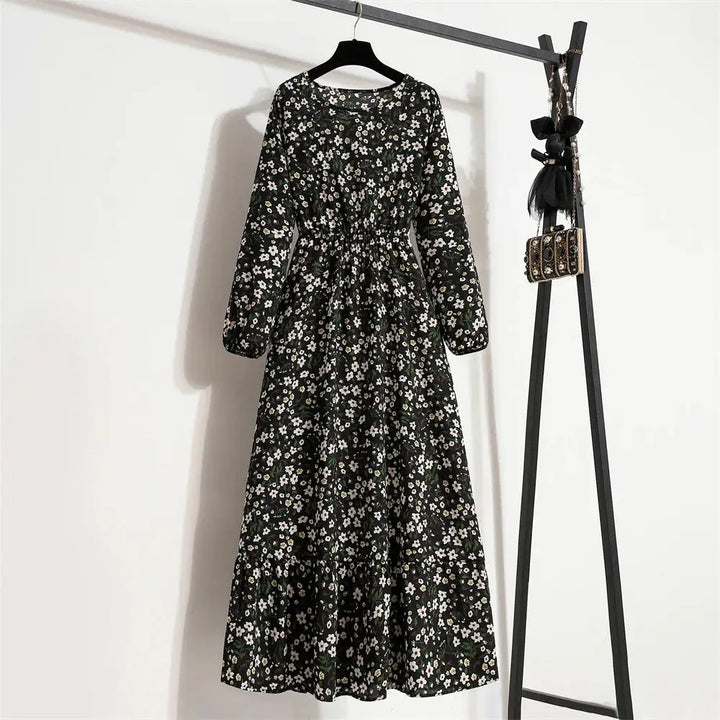 Valantomode | Beautiful Long Summer Dress with Floral Print for Women