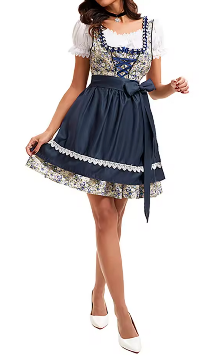 Valantomode | Elegant Dirndl Dress with Stylish Apron