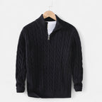 ValantoMode | Men’s Cable Knit Quarter-Zip Sweater
