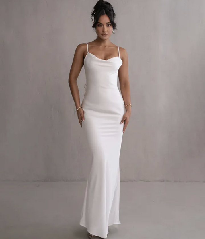 Valantomode | Open Back Maxi Dress for Effortless Elegance