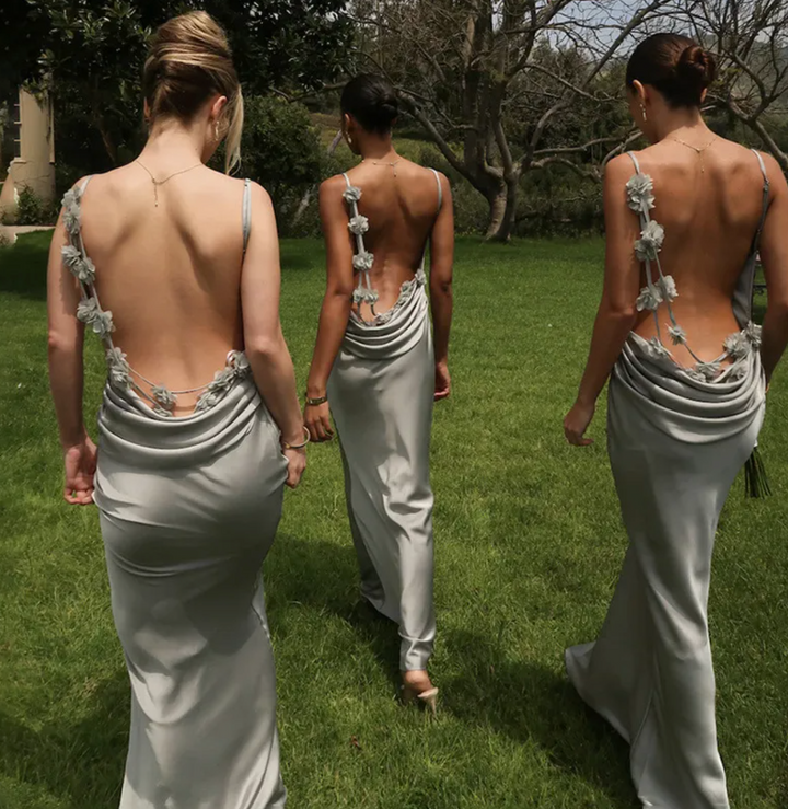 Valantomode | Open Back Maxi Dress for Effortless Elegance