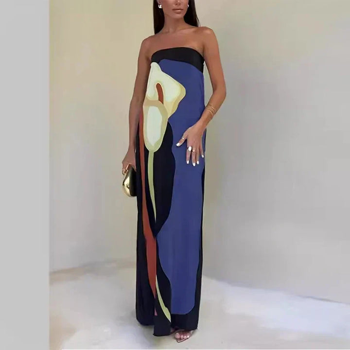 Valantomode | Chic Strapless Maxi Dress for Effortless Elegance
