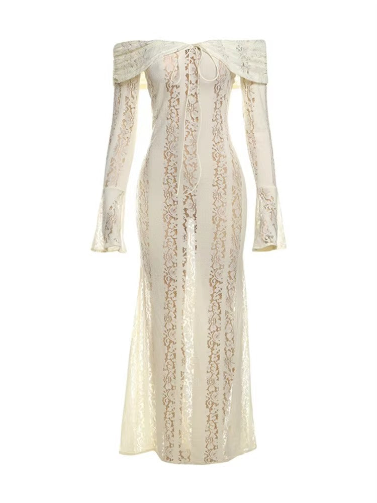 Valantomode | Chic Floral Off-Shoulder Dress for Effortless Elegance