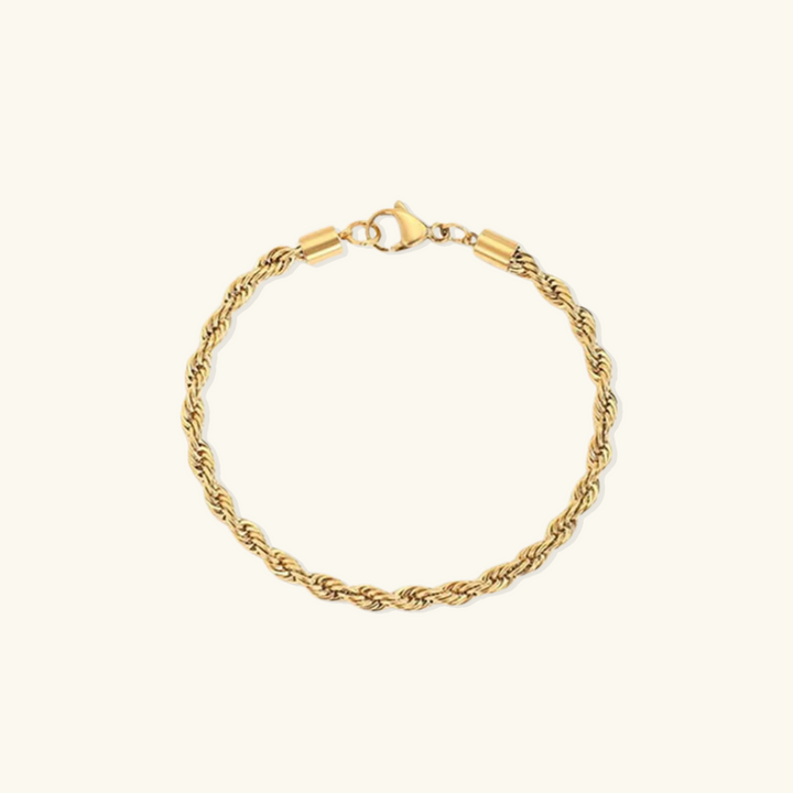 Valantomode | Plated Silvia Rope Bracelet with Helical Torsion Architecture