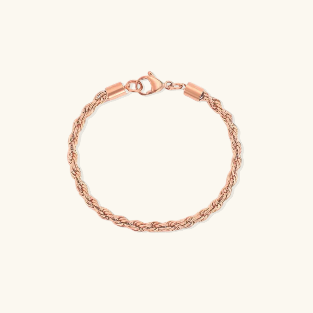 Valantomode | Plated Silvia Rope Bracelet with Helical Torsion Architecture