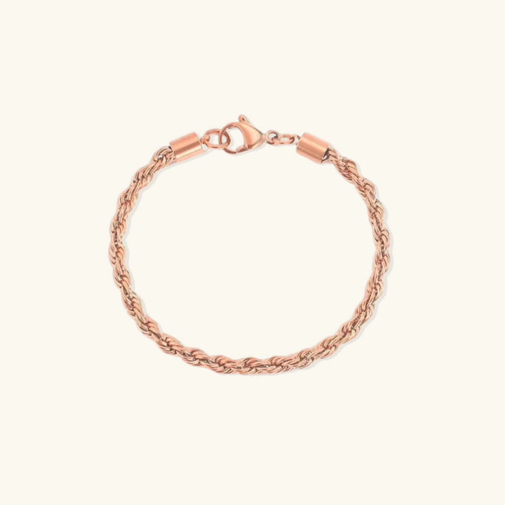 Valantomode | Plated Silvia Rope Bracelet with Helical Torsion Architecture