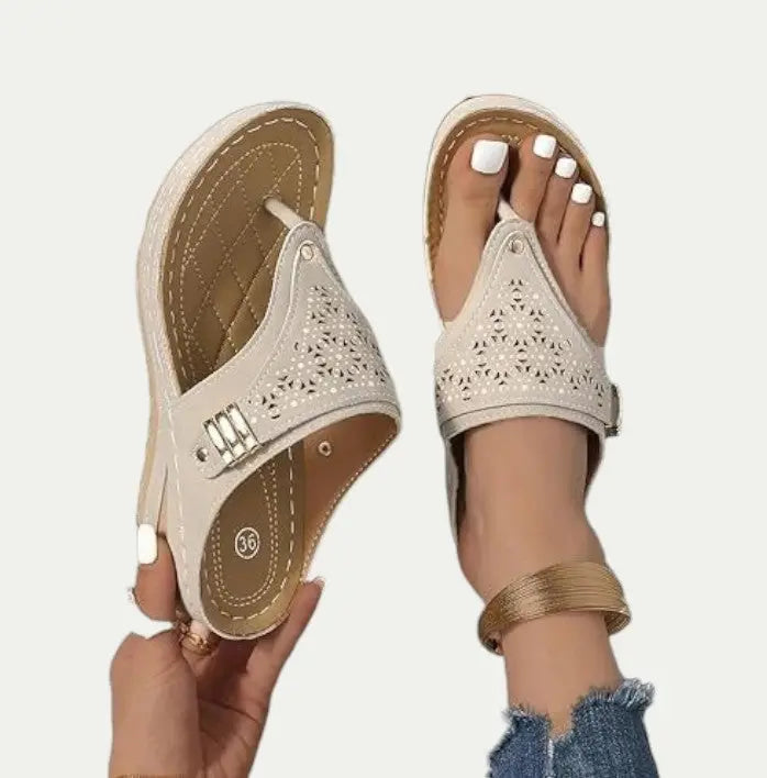 Valantomode | Women's Slip-On Sandals - Effortless Style & Comfort