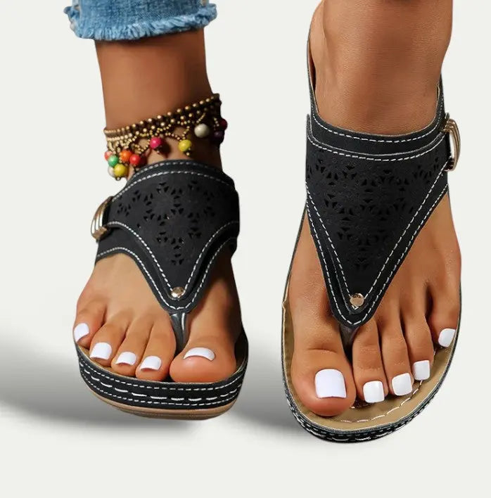 Valantomode | Women's Slip-On Sandals - Effortless Style & Comfort
