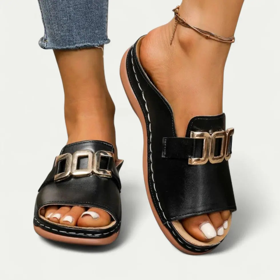Valantomode | Women's Slip-On Sandals - Chic Comfort & Versatility