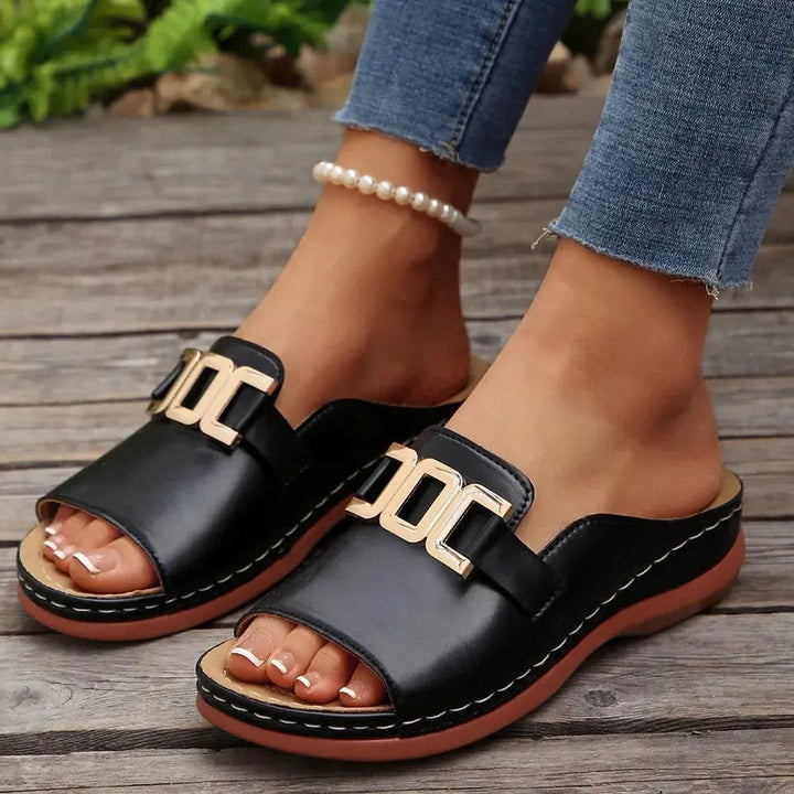 Valantomode | Women's Slip-On Sandals - Chic Comfort & Versatility