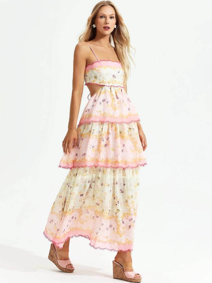 Valantomode | Elegant Lace Maxi Dress for Effortless Style