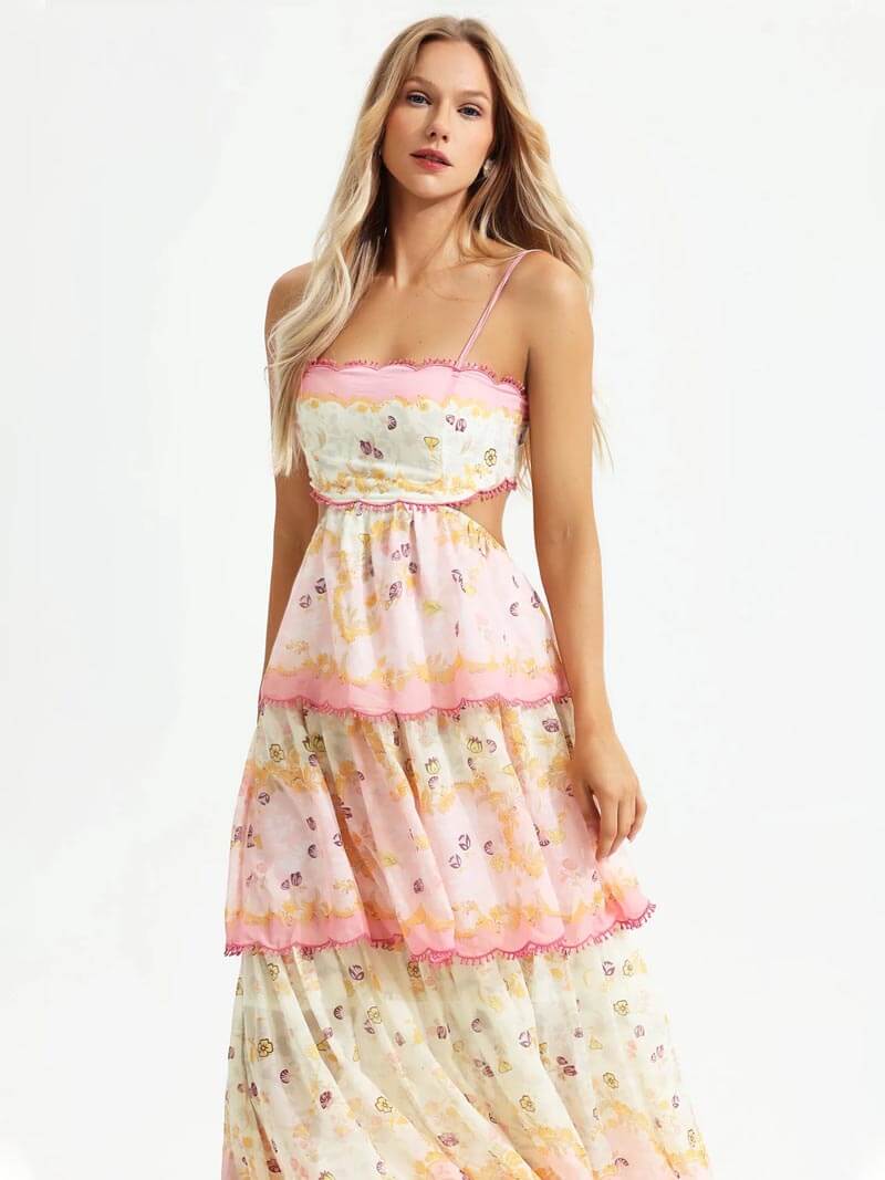 Valantomode | Elegant Lace Maxi Dress for Effortless Style