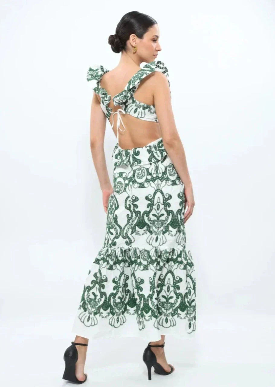 Valantomode | Chic Open Back Maxi Dress for Effortless Elegance