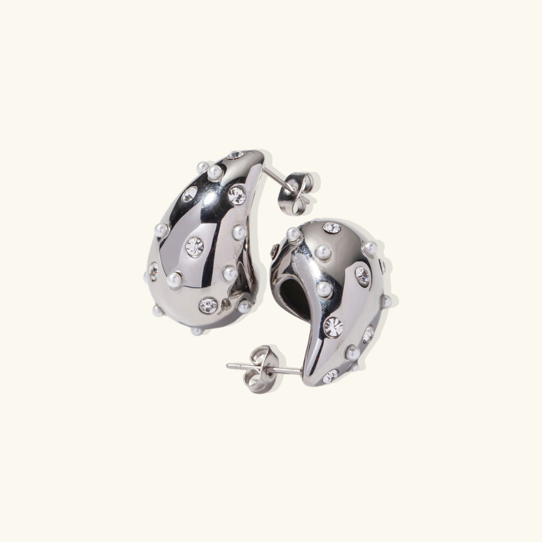 Valantomode | Plated Teardrop Earrings with High-Refractive CZ Assets for Women