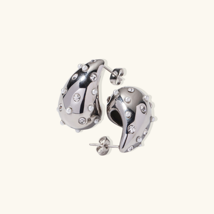 Valantomode | Plated Teardrop Earrings with High-Refractive CZ Assets for Women