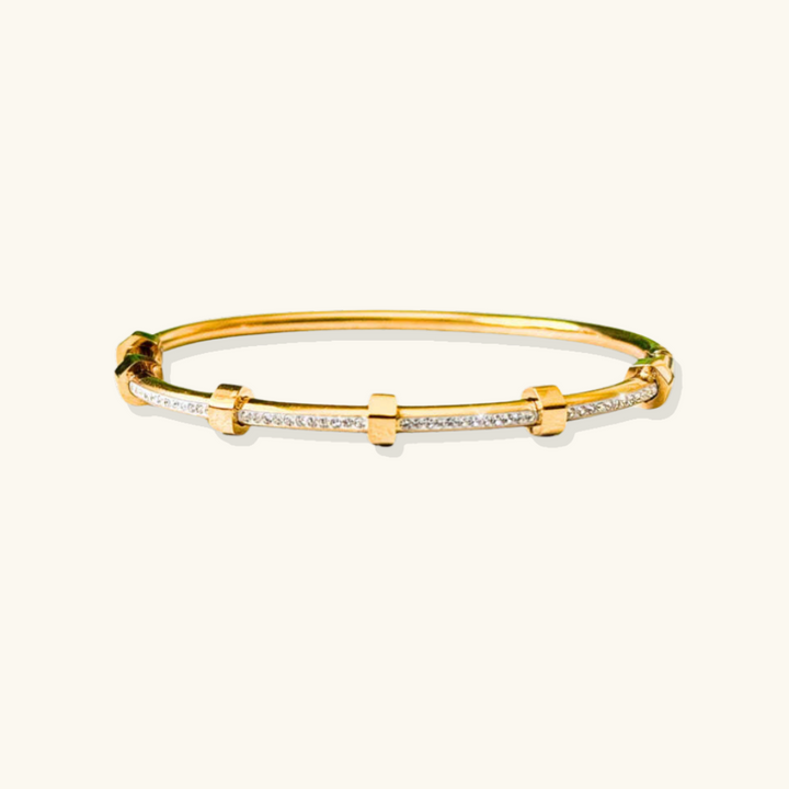Valantomode | Heavyweight Gold Plated Starlight Bangle for Women