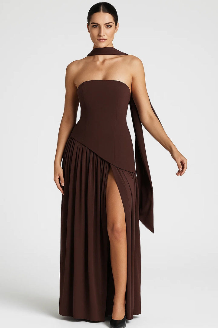 Valantomode | Stylish V-Neck Midi Dress Perfect for Warm Weather Outings