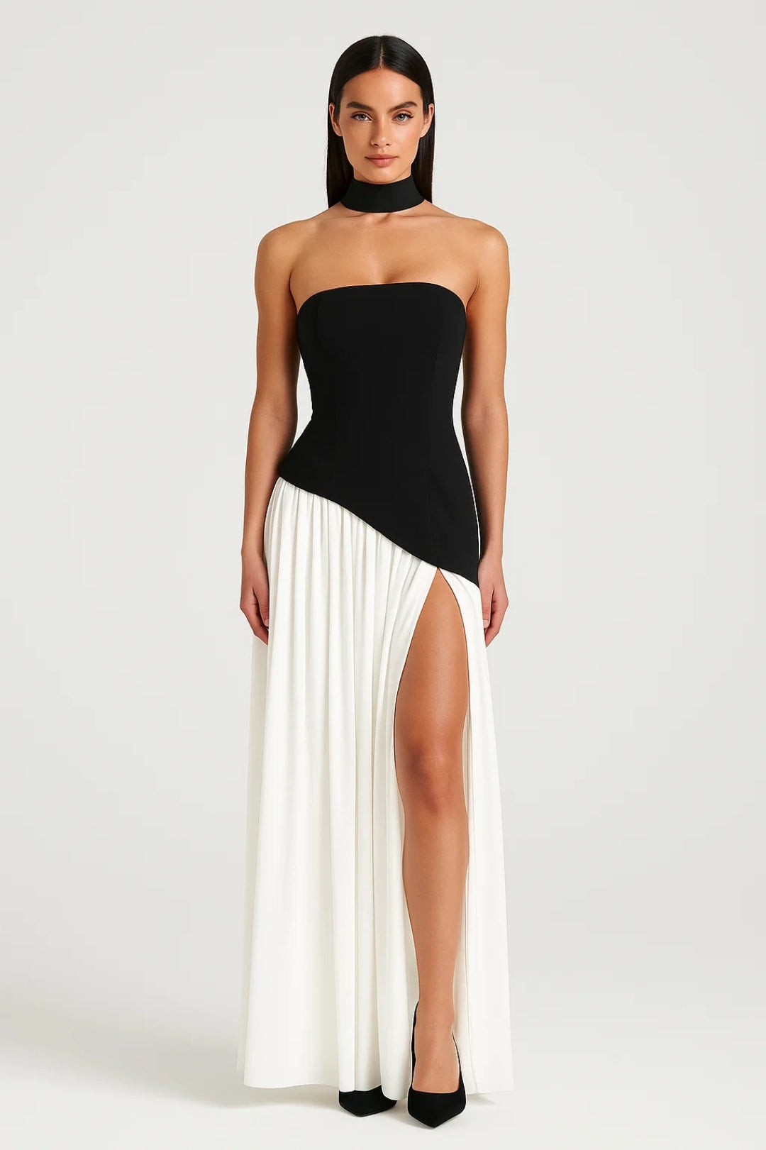 Valantomode | Stylish V-Neck Midi Dress Perfect for Warm Weather Outings
