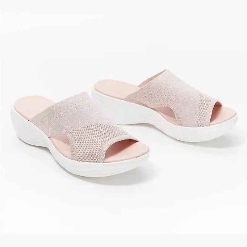 Valantomode | Women's Sandals - Stretch Knit & Open-Toe Design