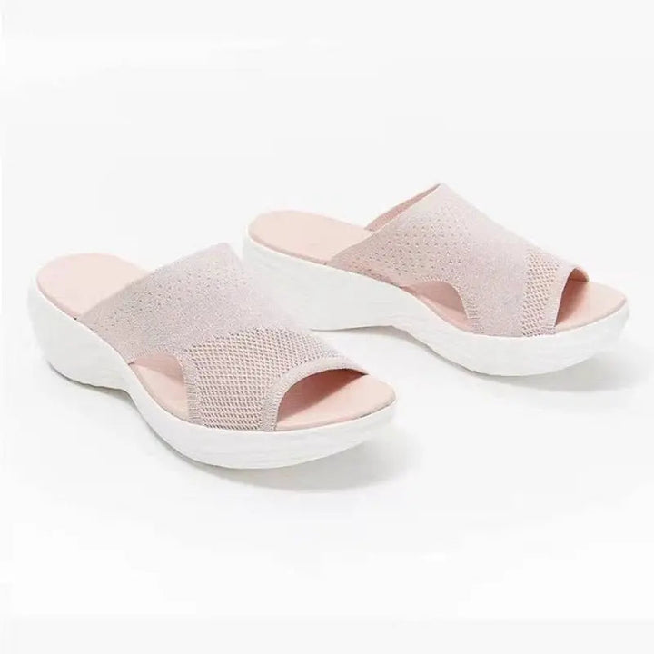 Valantomode | Women's Sandals - Stretch Knit & Open-Toe Design
