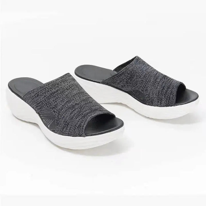Valantomode | Women's Sandals - Stretch Knit & Open-Toe Design